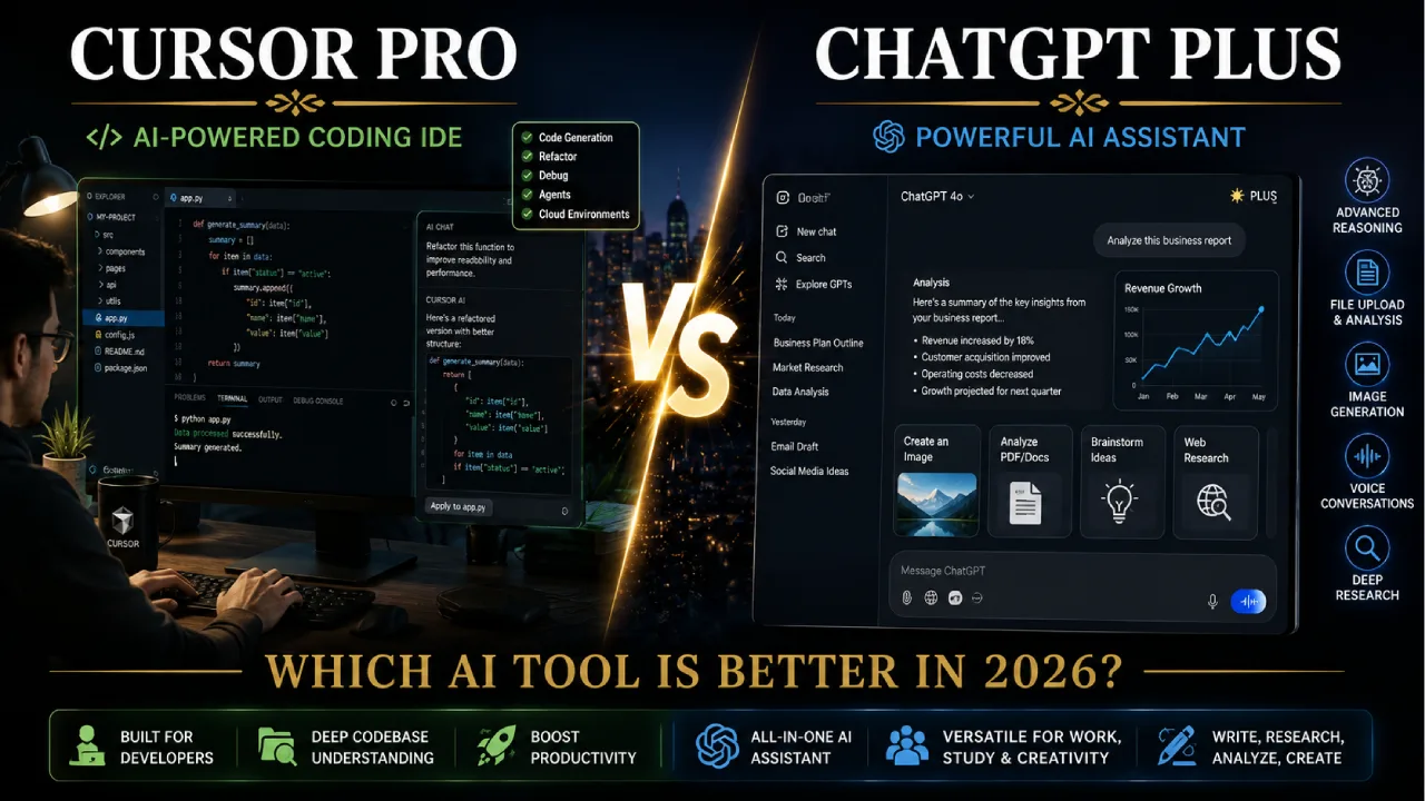 cursor pro vs chatgpt plus